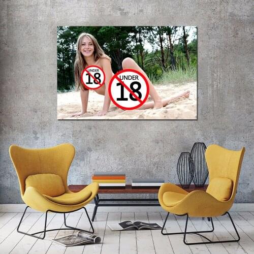 Sexy Beauty on the Beach Poster Wall Art Pictures for Living Room Decor Unframed Canvas Painting