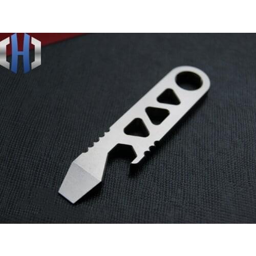 EDC Titanium Crowbar Tool Opener Words Hexagon Screwdriver