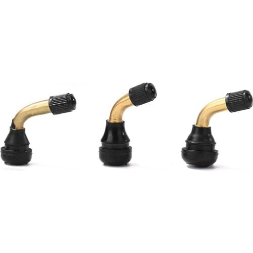 1Pcs 90 Degree Tyre Valve Stems Rubber Copper Vacuum Tire Air Valve for Electric Motorcycle Scooter Parts Cycling Accessories