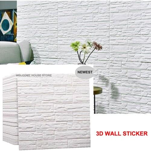 Wall Stickers Panels Room Decal Stone Decoration PE Foam 3D Brick Wall Sticker Embossed Living Room Kids Bedroom Home Decoration