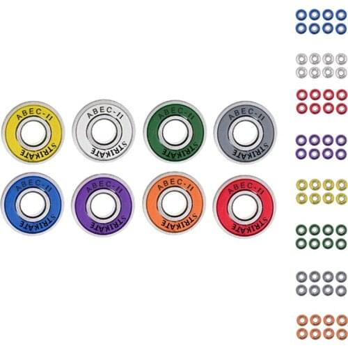 STRIKATE ABEC-11 Bearings Skateboard Longboard Bearings High Speed Skateboard Bearings (8Pcs)
