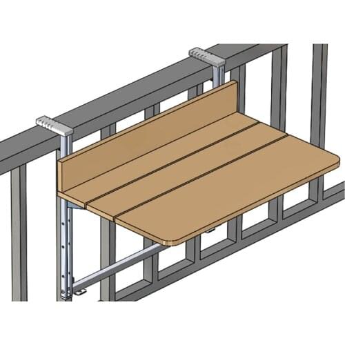 Convenient And Practical Balcony Railing Hanging Table Can Be Folded And Raised For Leisure Use Wall Shelf