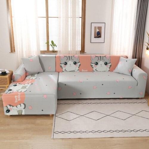 Corner Sofa Covers for Living Room Elastic Slipcovers Couch Cover Stretch Sofa Towel L Shape Chaise Longue Need Buy 2pcs F8587