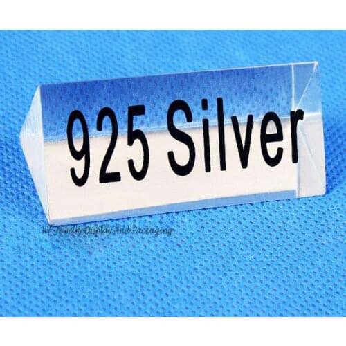 High Quality Acrylic 925 Silver Tag Jewelry Display Props Jewelry Counter Shopping Guide Indicator for 925 Silver