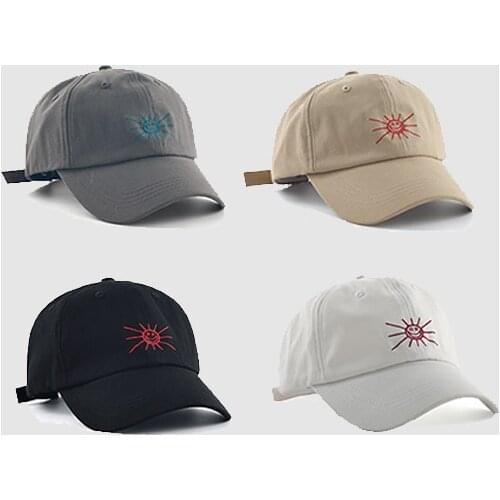 Womens Baseball Cap Cartoon Insect Pattern Korean Soft Top Baseball Cap Spring Summer Solid Color Men And Female Sun Kpop Hat
