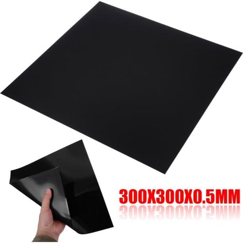 1 Piece 300*300*0.5mm Flat Square Black ABS Plastic Sheet For Car Audio Installation Flexible Smooth Back
