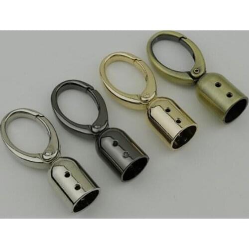 10 pieces/lot) DIY Handbag Decorative Leather Rope/Tassel Bell Spring Opening Bag Hook Hardware Accessories