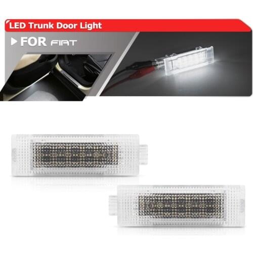 2x Fits For Fiat 500X 2016-2019 500L 2013-2019 SMD White Led Interior Trunk Luggage Compartment Door Courtesy Cargo Lights