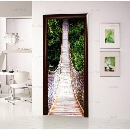 3D Door Sticker Home Decoration DIY Scenery Stairs Decal Self Adhesive Wallpaper Waterproof Poster For Living Room Bedroom Door