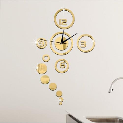 3D Wall Clock Spiegel DIY Wallclock Decorative Wall Watch Modern Design Sticker Horloge Murale Design Moderne