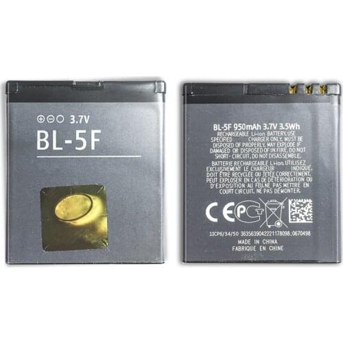 Battery BL-5F 950mAh For Nokia N72 N78 N95 N93i E65 6210 6260S 6290 N96 N98 6710N Mobile Phone Battery