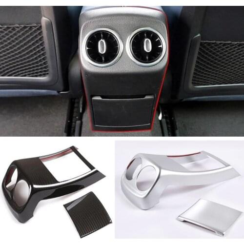 Car Styling For Mercedes Benz CLA Class C118 2020-21 Rear Armrest Box Air Outlet Trim Cover Stickers Accessories