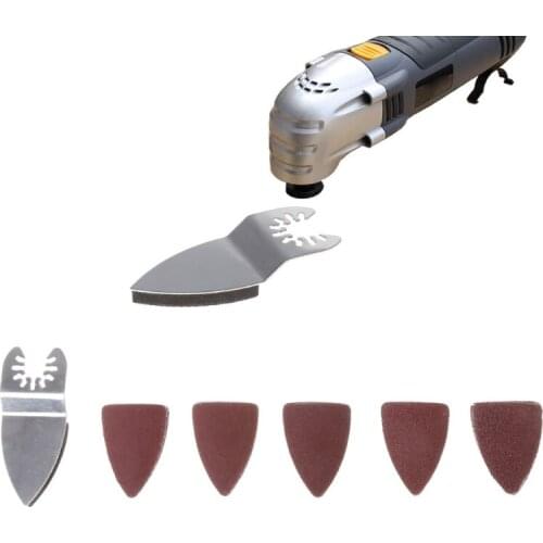 BENGU 25Pcs Sanding Paper+Finger Sanding Pad For Multi-function Oscillating Fein Dremel Bosch Power Tools