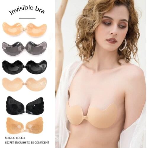 Invisible Bras For Women Push Up Silicone Bra Backless Strapless Seamless Brassiere Bralette Self-Adhesive Sticky BH