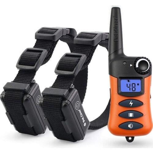 Petrainer 620A-2 300M Dog Collar Electronic Dog Training Shock Collars with LCD Displayer
