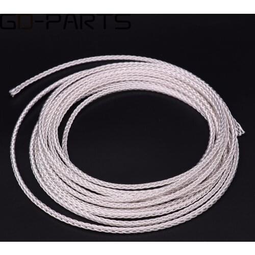GD-PARTS High Purity PTFE Silver OCC Headphone Cable Hifi Audio Headset Earphone Upgrade Wire 8 Cores 19 Strandsx0.12 Flexible
