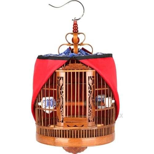 Guizhou thrush bird cage bamboo boutique complete set of accessories ocean cage factory carved myna bird cage large hand