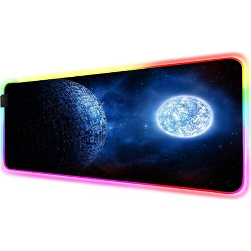 Mairuige Tarry Sky RGB Game Mouse Pad Large Computer Lockedge Mousepad for Gamer XXL LED Backlit Mat Muse Keyboard Desktop Pads