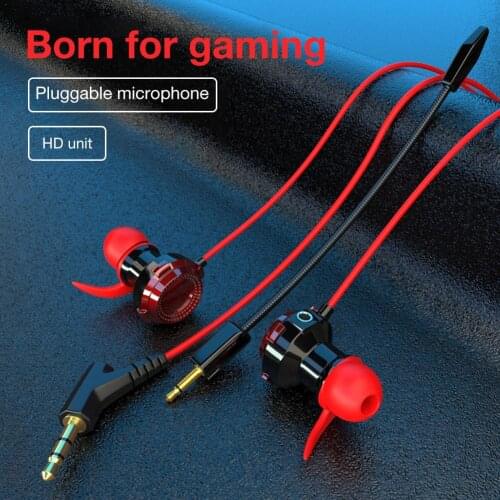 Gaming Earphones Noise Cancelling Stereo Gaming Headphone Earbuds In-ear Headset With Microphone For PC Laptops Tablets Phones