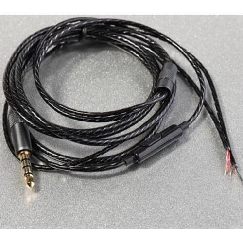HIFI Earphone Cable for DIY Replacement 1.2m Audio Cable with mic Headphone 32 cores Repair Headset Wire DIY Headphone Earphone