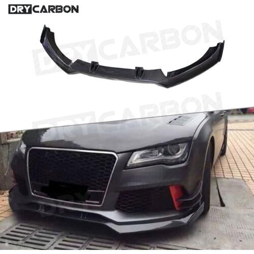 Carbon Fiber / FRP Front Bumper Lip Spoiler For Audi A6 RS6 A7 RS7 2012-2018 Head Lip Chin Car Styling