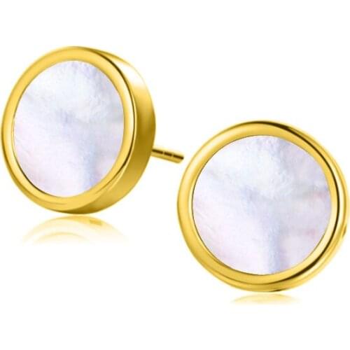 Retro round glass earrings female simple cold wind earrings 2021 new Korean temperament earrings