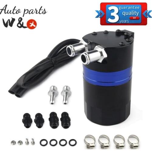 Oil Catch Can Tank Universal Aluminum Reservior with Fittings Oil Dipstick OT-UN003