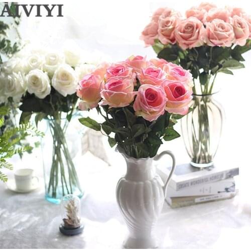 Real Touch Rose Flowers Artificial Silk Flower Fake Peony Home Wedding Party Birthday Valentines Gift DIY Decorations