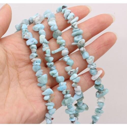 Natural Stone Aquamarine Gravel Beaded Irregular Temperament Beads for Jewelry Making DIY Necklace Bracelet Accessories 5-8mm
