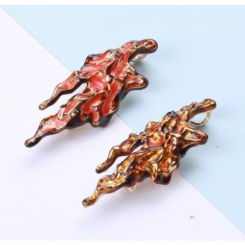 New cross-border fashion volcanic lava Brooch alloy enamel drop oil brooch jewelry wholesale personalized accessories