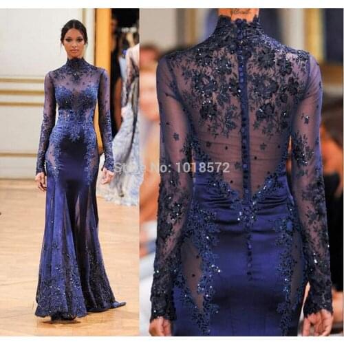 2018 Brand New Elegant Evening Dress with Long Sleeve Women Fashionable Long Bride Gown Sexy Ball Prom Party Formal Dress