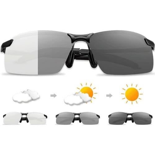 2020 Photochromic Sunglasses Men Polarized Driving Chameleon Glasses Male Brand Sun Glasses Night Vision Drivers Eyewear UV400