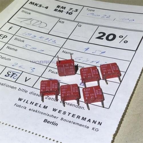 Original new 100% MKS4 0.022UF100VDC coupling audio electrodeless capacitor (Inductor)