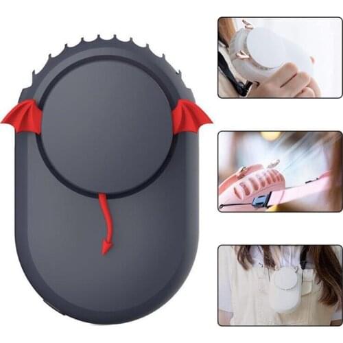 Small Pocket Fan Portable USB Rechargeable Hanging Neck Fans Adjustable 3 Speeds Stand Bladeless Mute Mini Fan for Travel Office