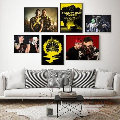 Posters And Prints Twenty One Pilots Rock Music Band Stars Canvas Painting Wall Art Picture Cuadro Decorativo