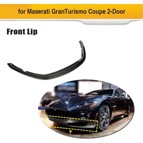 Car Front Bumper Lip Splitters for Maserati Gran Turismo GT 2007 2008 2009 Front Bumper Lip Spoiler Carbon Fiber
