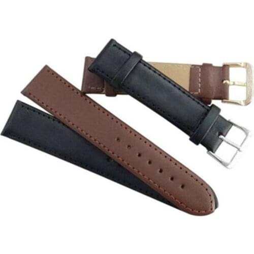 Unisex Universal Watch Band Replacement Adjustable Faux Leather Men and Women Watch Strap Black Brown 12/14/16/18/20 / 22mm