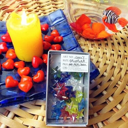 30pcs Manufacturers wholesale high quality color glass star model sculpture home Aquarium garden wedding decoration accessories