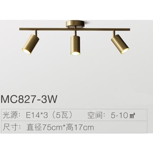 LED Nordic Rotation Adjust Copper Ceiling Lights Living Room Bedroom Bathroom Cabinet Mirror Headlight ceiling Lamps Luminaires