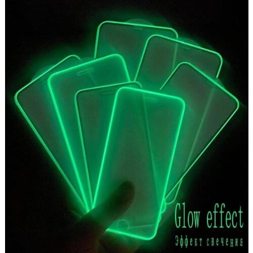 Glowing Luminous Screen Protectors Tempered Glass For Iphone 11 12 Pro Max XR X XS Max 7 8 6s Plus SE 2020 Protective Glass