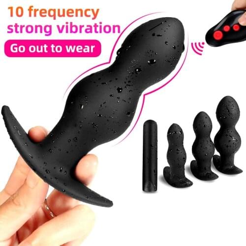 Vibrator Remote Control, Vibarting Butt Plug 10 Vibrations Wearable G-Spot Vibrator Prostate Massager Anal Sex Toy for Men Wome