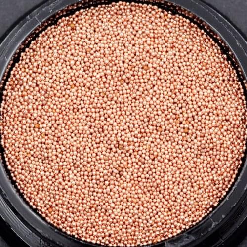 1 Pot 0.4MM rose gold silver micro 3D metal nail art decorations caviar beads manicure nails accessoires diy supplies tool