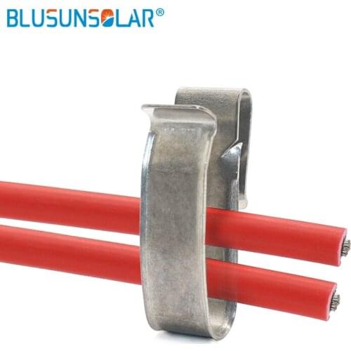 1000pcs/lots quality 304 solar 1 to 4 solar cables PV cable clips,very tight for cable to stick panel