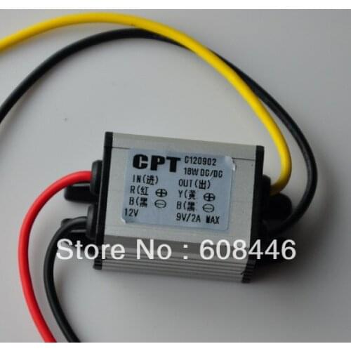 12V(6-20V) Convert To 9V Output DC DC Converter Module Car Led Power Adapter Waterproof
