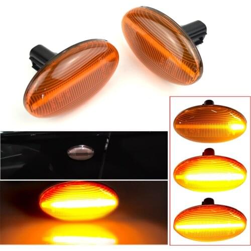 2Pcs Dynamic Led Side Marker Turn Signal Light Sequential Blinker Lamps For Subaru Impreza WRX STI 02-07 Forester Liberty