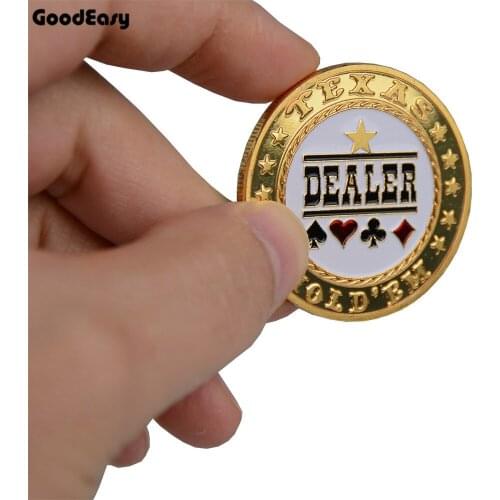 Hot Sale Poker Card Guard Protector Metal Token Coin with Plastic Cover Texas Poker Chip Set Poker Dealer Button Collection