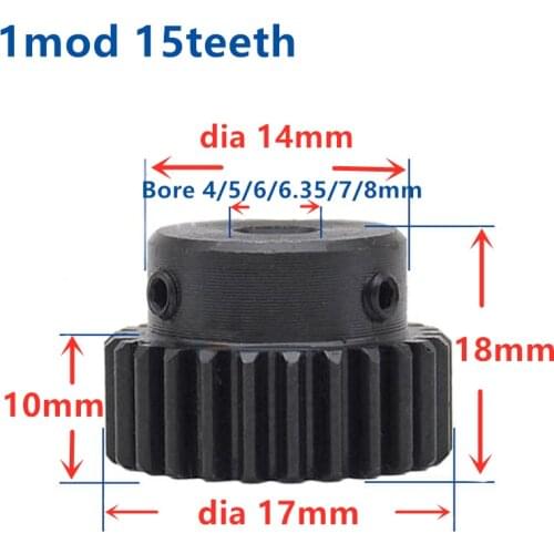 Customized gears for 1.5mod 18T 1mod 15teeth 25teeth 35teeth
