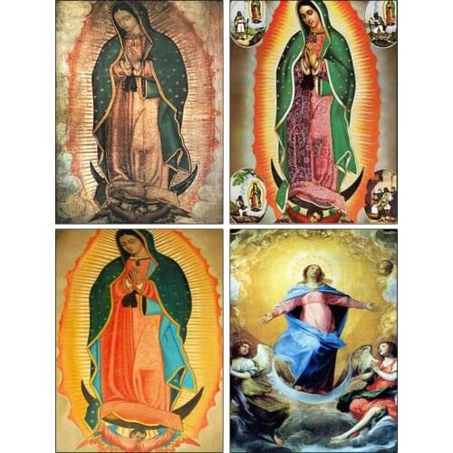 Full Square Drill 5D DIY Diamond Christian Virgin Mary Painting Picture Embroidery Mosaic Cross Stitch Craft Wall Art Decoration