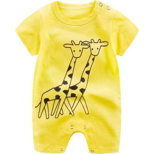 ZWF1061 Summer Children Overalls for Small Boys and Girls Cotton Baby Rompers Clothes Infant Newborn Baby Jumpsuit for 6-24M