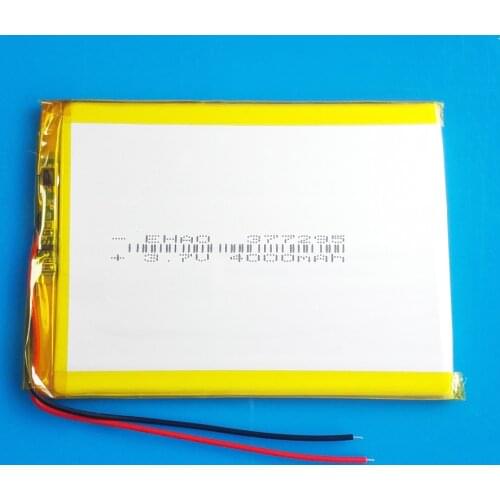 3.7V 4000mAh Lithium Polymer Rechargeable Lipo battery For GPS DVD PDA PAD Power Bank E-book Camera Tablet PC Laptop 377295